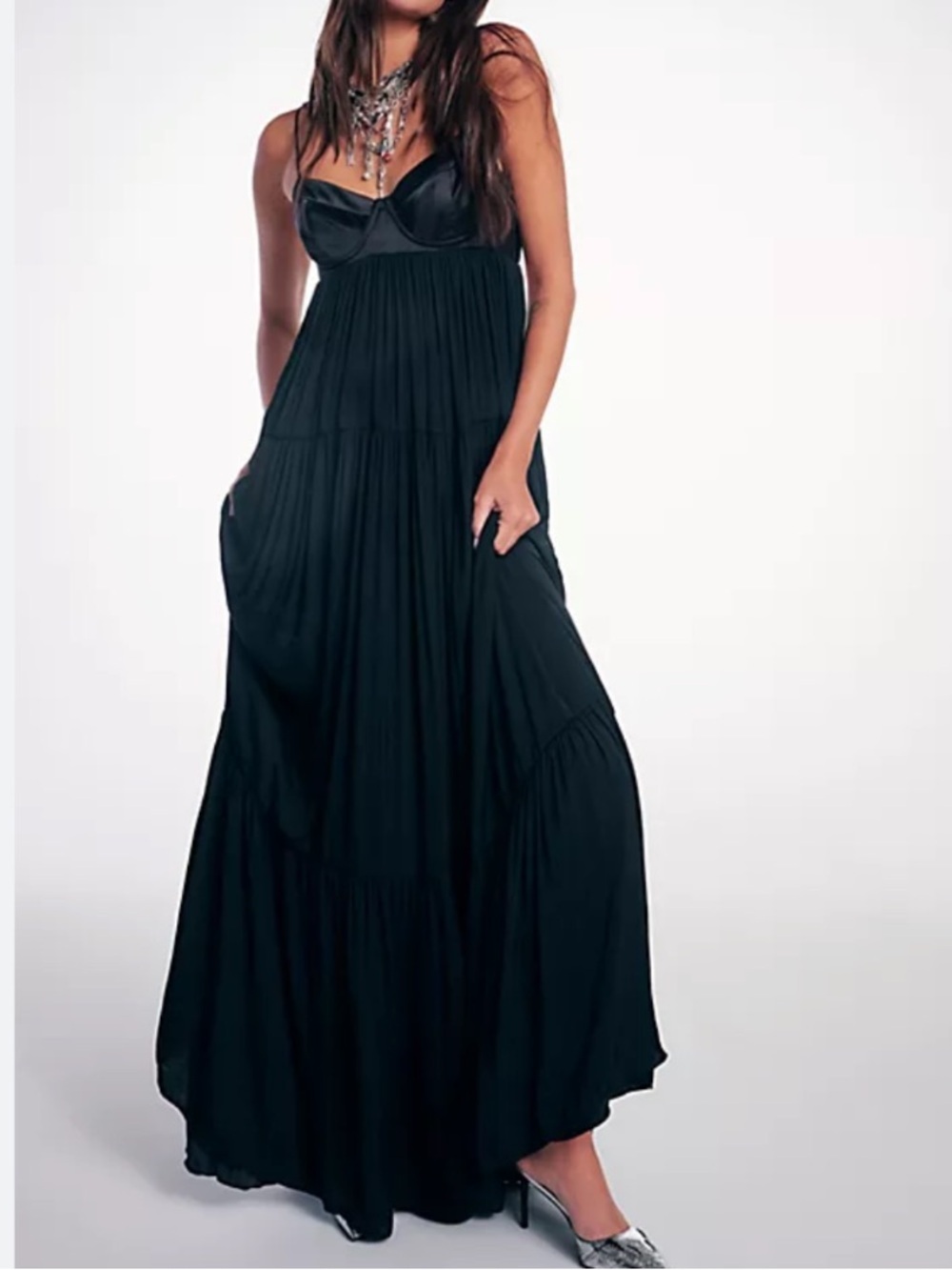 Free People Freya Maxi Black Silky
Dress size XS